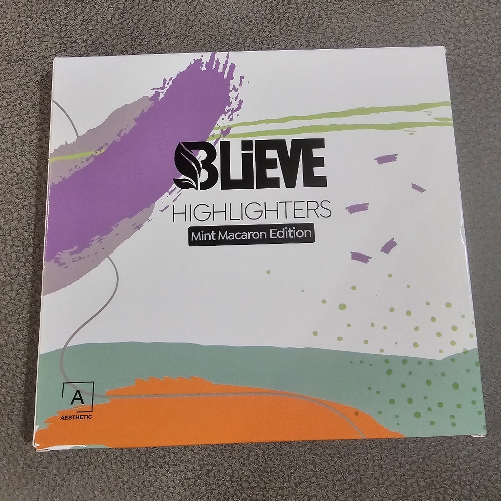 Believe Highlighters Mint Macaron Edition